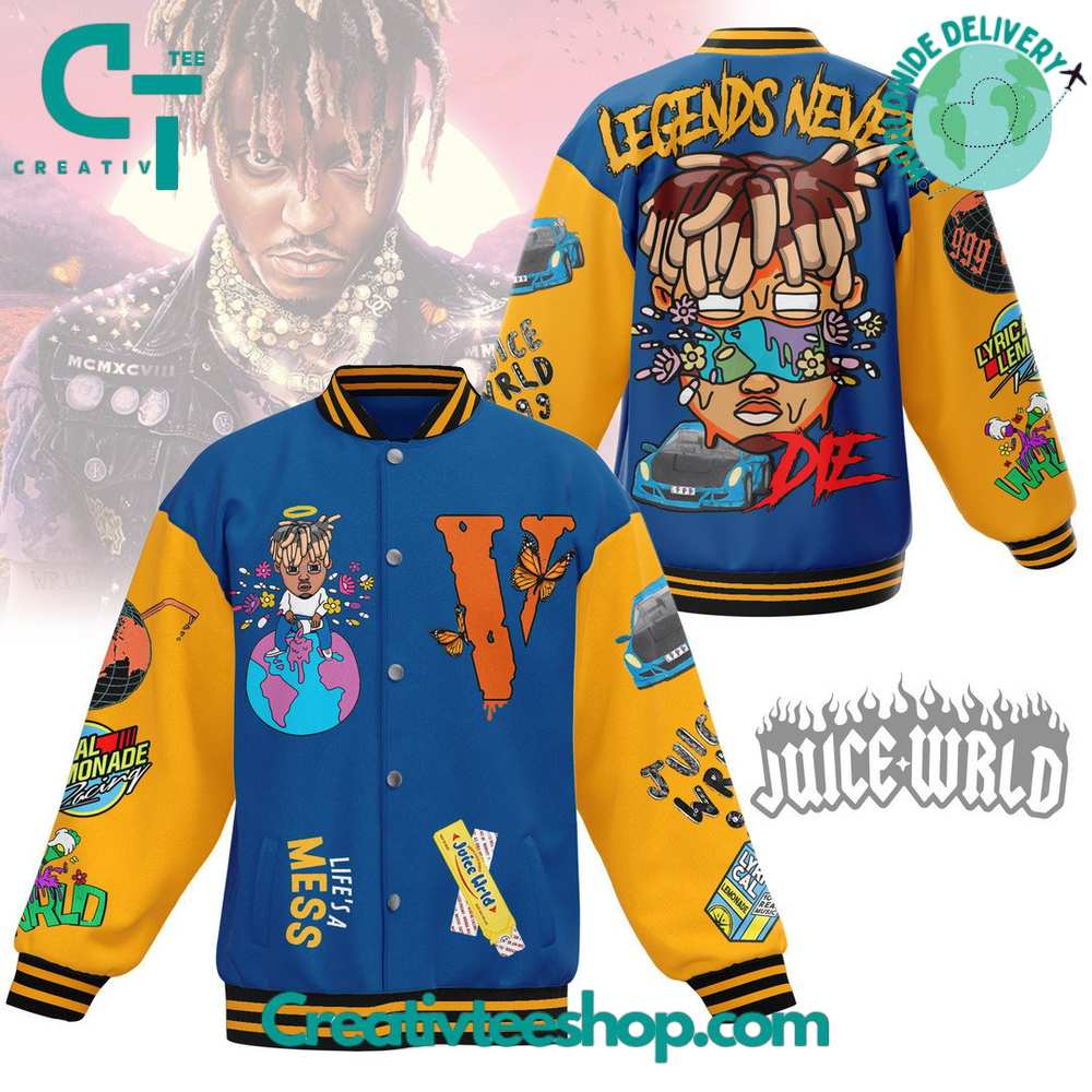 Juice Wrld Legends Never Die Baseball Jacket Luxury Fashion HG For Men Juice Wrld Legends Never Die Baseball Jacket Luxury Fashion HG For Men