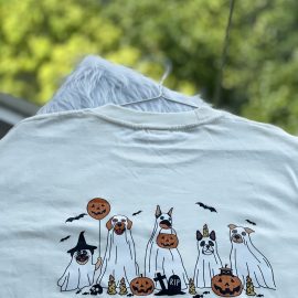 Ghost Dog Pumpkin Halloween Premium T-shirt