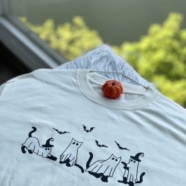 Cat Bat Boooo Halloween Premium T-shirt