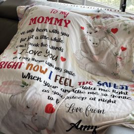 To My Mummy Rabit Letter to Mom Premium Blanket